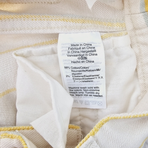 MADEWELL Emmett  Wide Leg Crop Pants Striped High Rise - Picture 4 of 5